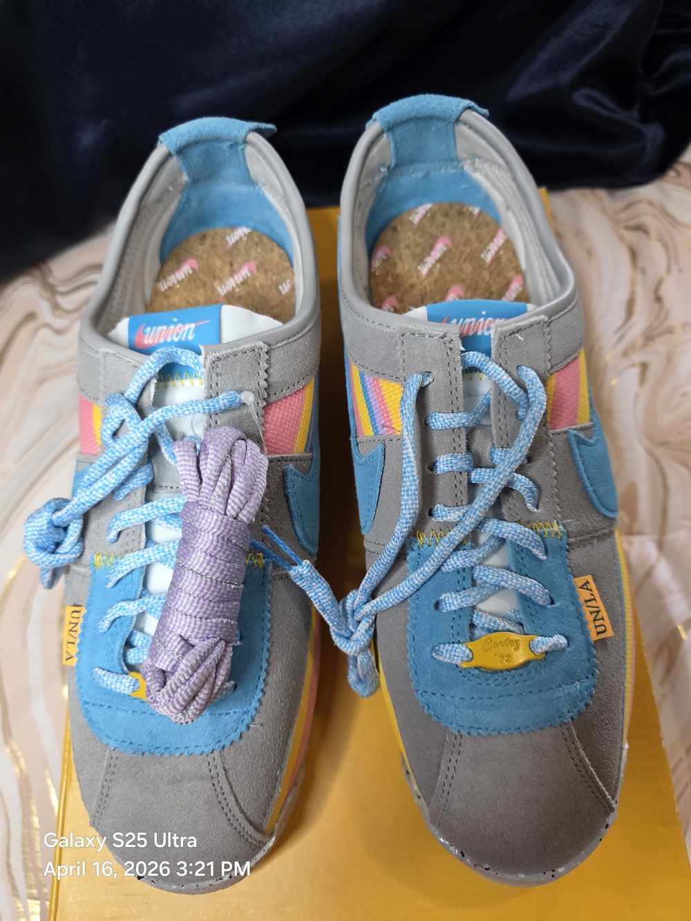 Nike x Union Cortez Sp. New In Box. Extra Lavender Laces. Size: 8.5M/ 10W